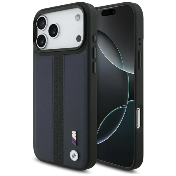 Dėklas BMW M Perskirtasated Stripe Logo MagSafe skirtas Apple iPhone 17 Pro Max mėlynos spalvos aprašymas - Prekės nuotrauka