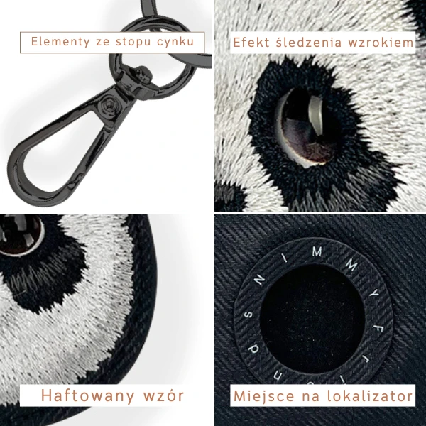 Dėklas daiktų ieškikliui Nimmy Big Eyed Pet 2.0 Panda juodos spalvos aprašymas - Prekės nuotrauka Dėklas daiktų ieškikliui Nimmy Big Eyed Pet 2.0 Panda juodos spalvos aprašymas - Prekės nuotrauka