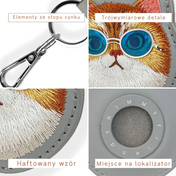 Dėklas daiktų ieškikliui Nimmy Glasses Cool Cat pilkos spalvos aprašymas - Prekės nuotrauka Dėklas daiktų ieškikliui Nimmy Glasses Cool Cat pilkos spalvos aprašymas - Prekės nuotrauka