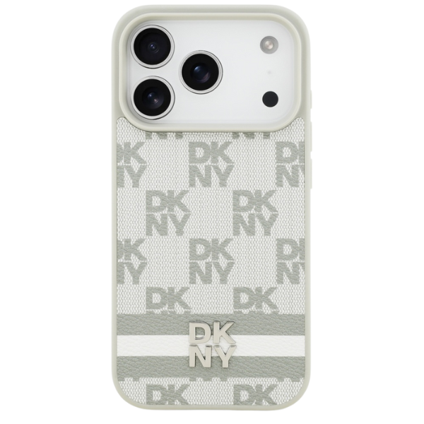 Dėklas DKNY Checkered with Printed Stripes skirtas Apple iPhone 17 Pro beiige aprašymas - Prekės nuotrauka