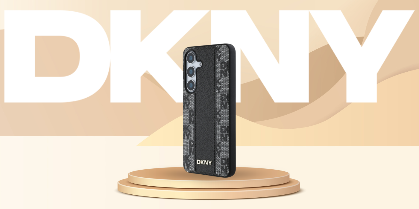 Dėklas DKNY Leather Checkered Pattern MagSafe Samsung Galaxy S25 juodos spalvos aprašymas - Prekės nuotrauka
