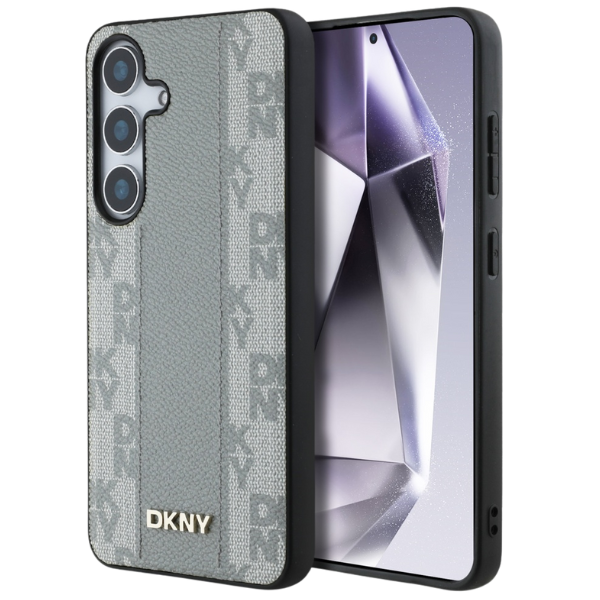 Dėklas DKNY odinis languotas MagSafe Samsung Galaxy S25 pilkšvas aprašymas - Prekės nuotrauka Dėklas DKNY odinis languotas MagSafe Samsung Galaxy S25 pilkšvas aprašymas - Prekės nuotrauka