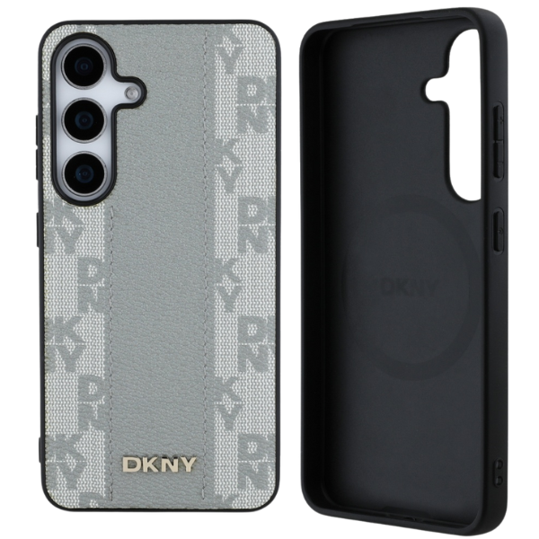 Dėklas DKNY odinis languotas MagSafe Samsung Galaxy S25 pilkšvas aprašymas - Prekės nuotrauka Dėklas DKNY odinis languotas MagSafe Samsung Galaxy S25 pilkšvas aprašymas - Prekės nuotrauka