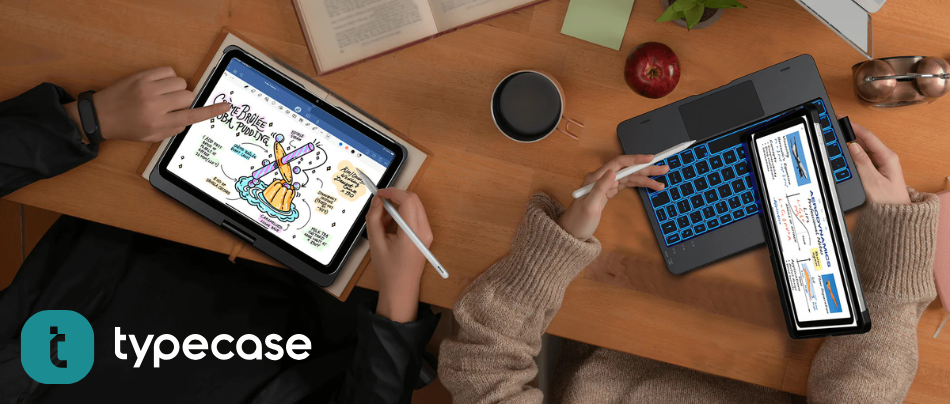 Typecase Dėklas Flexbook Touch su klaviatūra, skirtas iPad Pro 11″ 2024/2025, tamsiai mėlynas aprašymas - Prekės nuotrauka