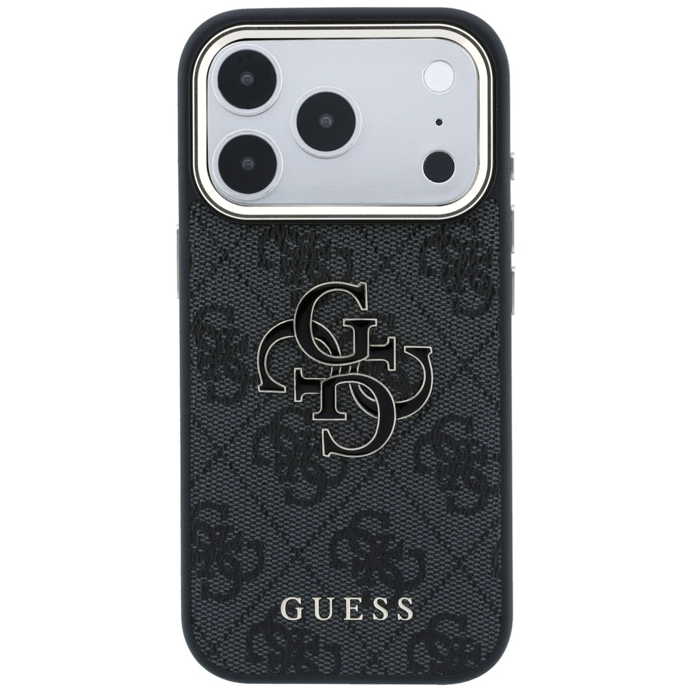 Čia yra vertimas: Dėklas Guess 4G & Big Resin Logo, skirtas iPhone 18 Pro Max / iPhone 17 Pro Max, juodas aprašymas - Prekės nuotrauka