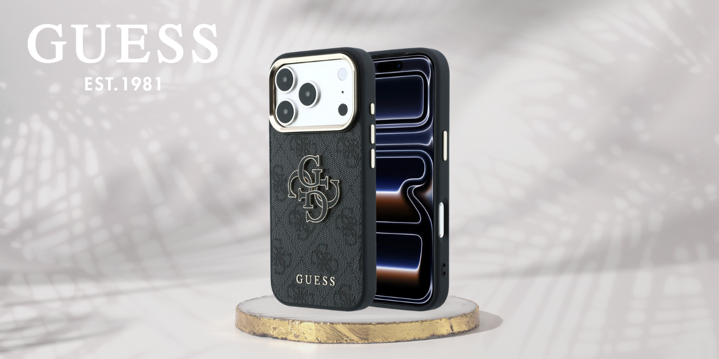 Čia yra vertimas: Dėklas Guess 4G & Big Resin Logo, skirtas iPhone 18 Pro Max / iPhone 17 Pro Max, juodas aprašymas - Prekės nuotrauka