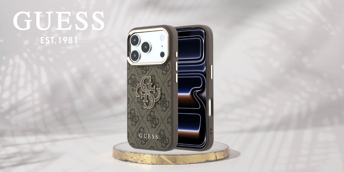 Dėklas Guess 4G & Big Resin Logo skirtas iPhone 18 Pro / iPhone 17 Pro ruda aprašymas - Prekės nuotrauka