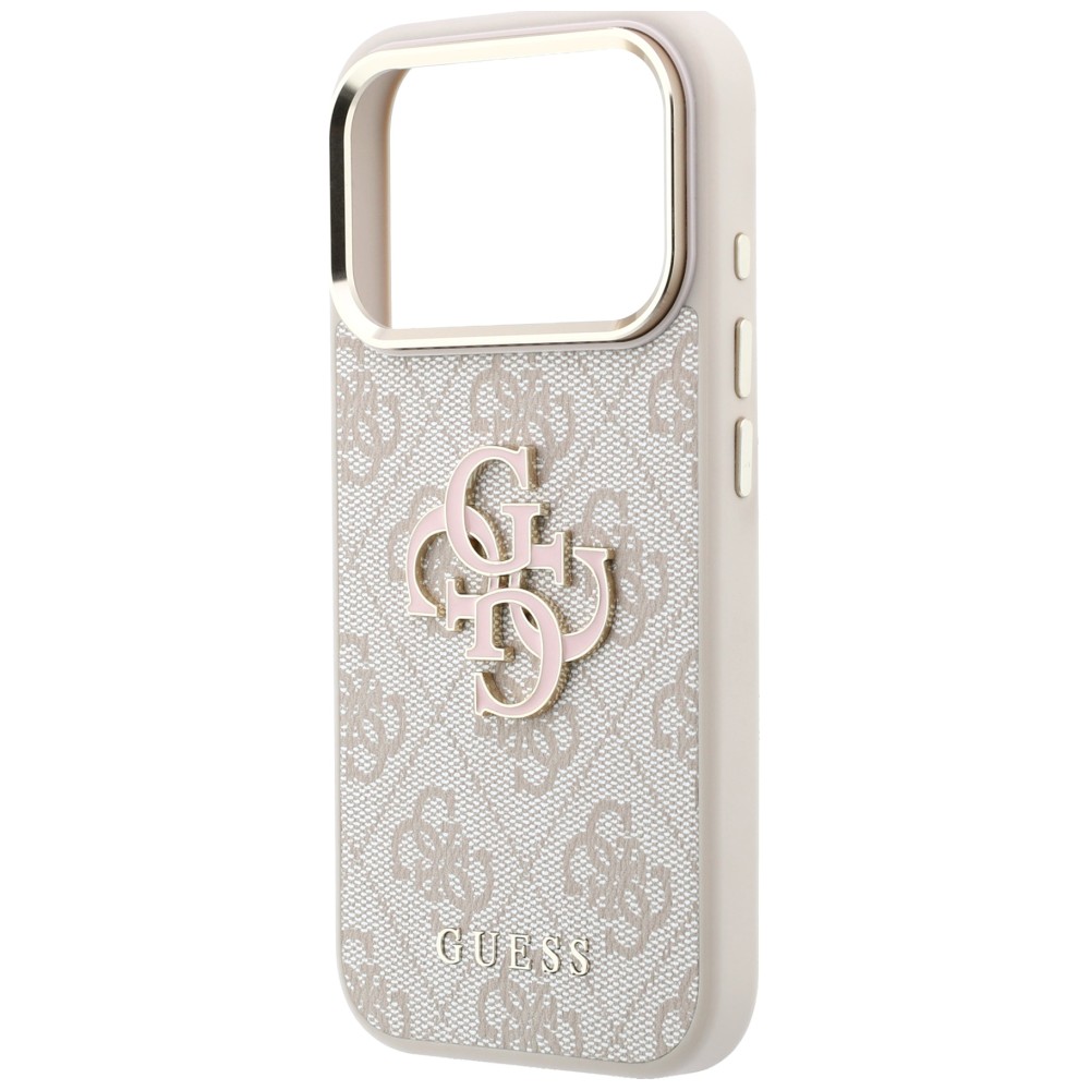 Dėklas Guess 4G & Big Resin Logo skirtas iPhone 18 Pro pink aprašymas - Prekės nuotrauka