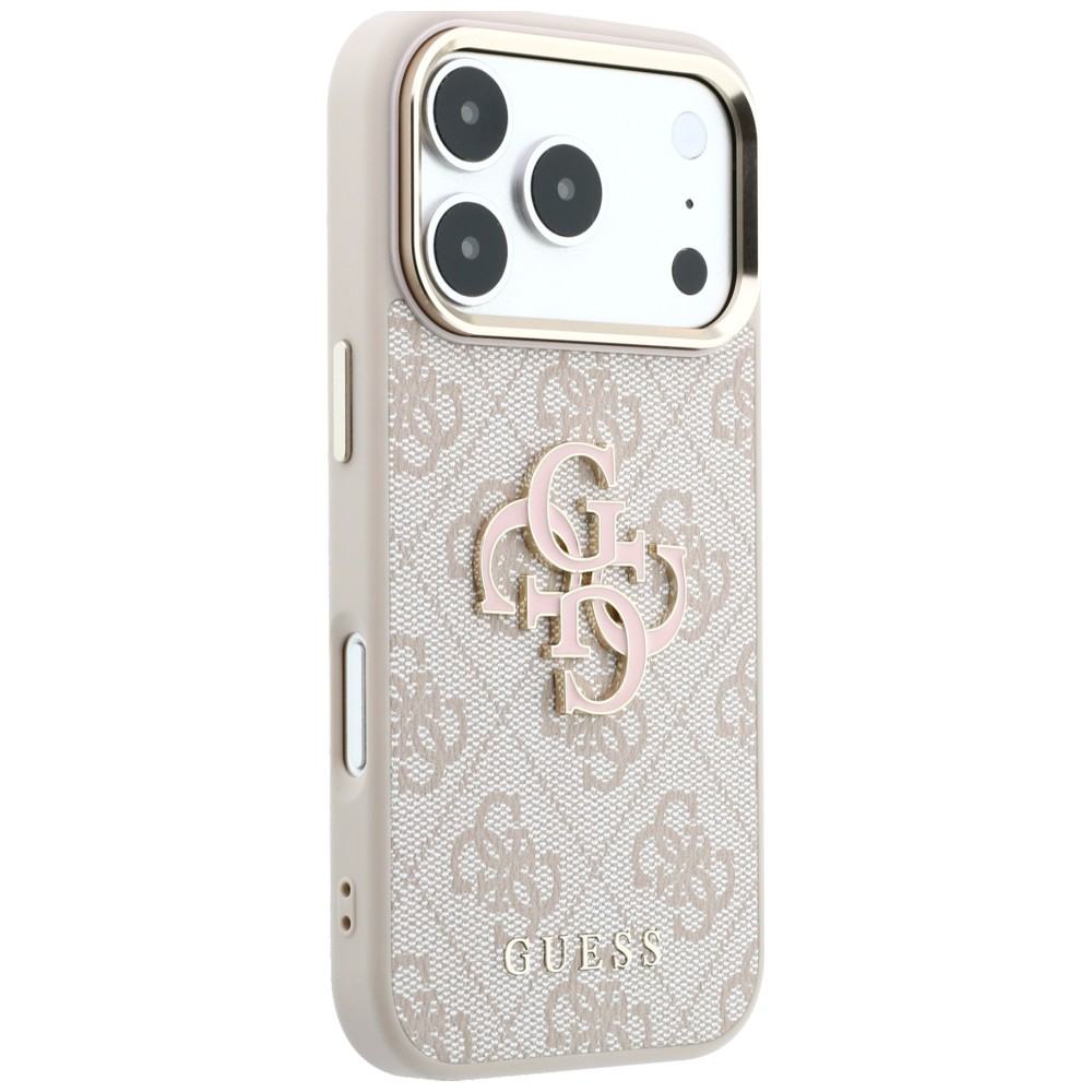Dėklas Guess 4G & Big Resin Logo skirtas iPhone 18 Pro pink aprašymas - Prekės nuotrauka
