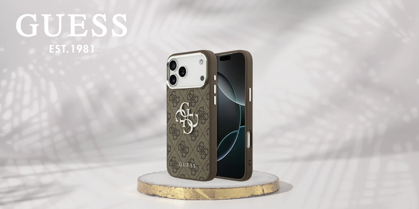 Dėklas Guess 4G Big 4G Classic Logo skirtas Apple iPhone 17 Pro Max rudos spalvos sidabro spalvos aprašymas - Prekės nuotrauka Dėklas Guess 4G Big 4G Classic Logo skirtas Apple iPhone 17 Pro Max rudos spalvos sidabro spalvos aprašymas - Prekės nuotrauka