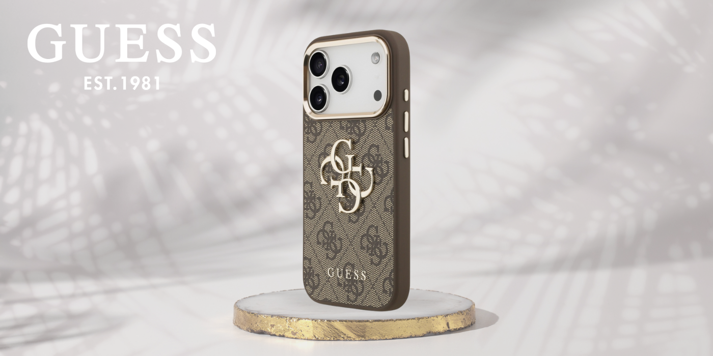 Dėklas Guess 4G Big 4G Classic Logo skirtas iPhone 18 Pro / iPhone 17 Pro ruda auksinis aprašymas - Prekės nuotrauka