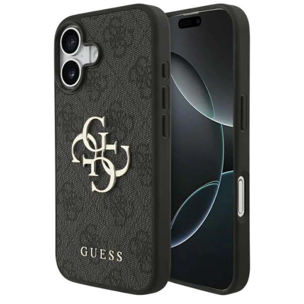 Dėklas Guess 4G Big Logo skirtas Apple iPhone 17 juodos spalvos aprašymas - Prekės nuotrauka Dėklas Guess 4G Big Logo skirtas Apple iPhone 17 juodos spalvos aprašymas - Prekės nuotrauka
