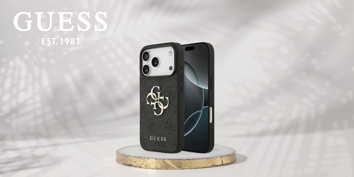 Dėklas Guess 4G Big Logo skirtas Apple iPhone 17 Pro juodos spalvos aprašymas - Prekės nuotrauka
