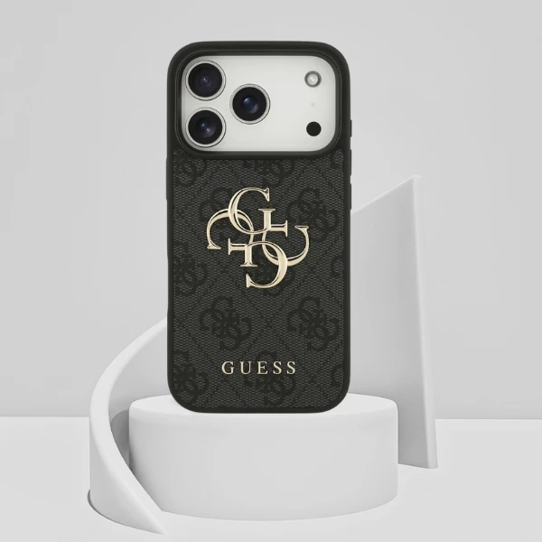 Dėklas Guess 4G Big Logo skirtas Apple iPhone 17 Pro juodos spalvos aprašymas - Prekės nuotrauka
