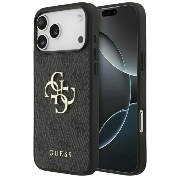 Dėklas Guess 4G Big Logo skirtas Apple iPhone 17 Pro Max juodos spalvos aprašymas - Prekės nuotrauka