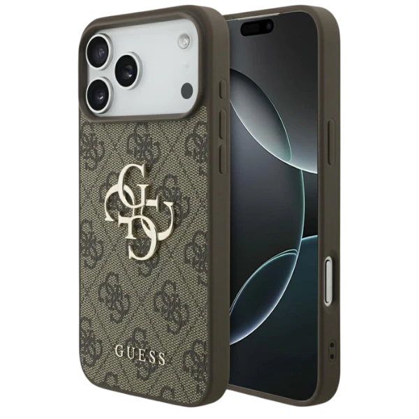 Dėklas Guess 4G Big Logo skirtas Apple iPhone 17 Pro Max rudos spalvos aprašymas - Prekės nuotrauka Dėklas Guess 4G Big Logo skirtas Apple iPhone 17 Pro Max rudos spalvos aprašymas - Prekės nuotrauka