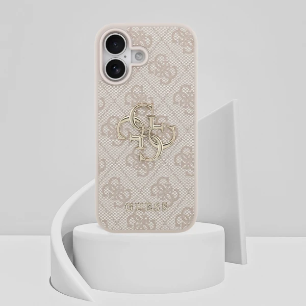 Dėklas Guess 4G Big Logo skirtas Apple iPhone 17 rožinės spalvos aprašymas - Prekės nuotrauka Dėklas Guess 4G Big Logo skirtas Apple iPhone 17 rožinės spalvos aprašymas - Prekės nuotrauka