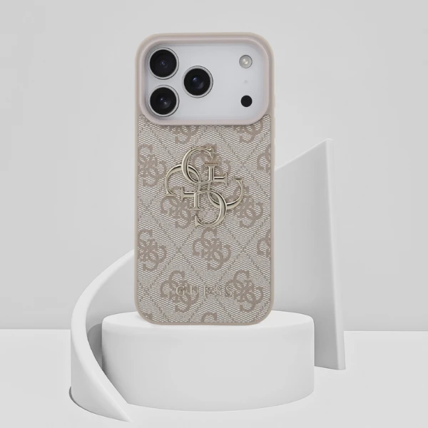 Dėklas Guess 4G Big Logo skirtas Apple iPhone 17 Pro rožinės spalvos aprašymas - Prekės nuotrauka