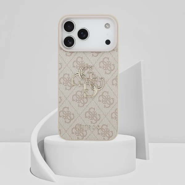 Dėklas Guess 4G Big Logo skirtas Apple iPhone 17 Pro Max rožinės spalvos aprašymas - Prekės nuotrauka