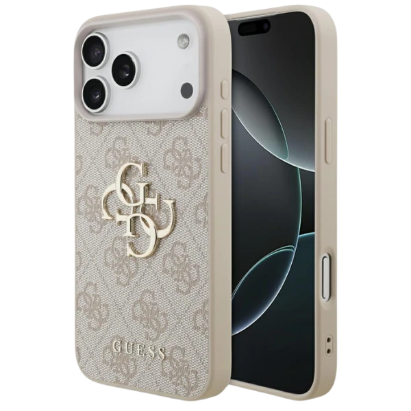 Dėklas Guess 4G Big Logo skirtas Apple iPhone 17 Pro Max rožinės spalvos aprašymas - Prekės nuotrauka