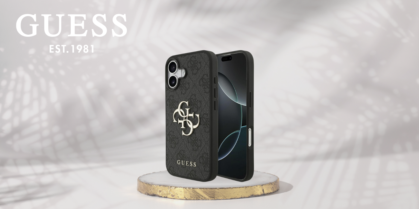 Dėklas Guess 4G Big Logo skirtas iPhone 17 juodos spalvos aprašymas - Prekės nuotrauka