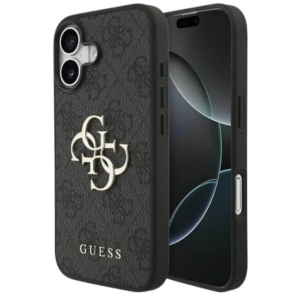 Dėklas Guess 4G Big Logo skirtas iPhone 17 juodos spalvos aprašymas - Prekės nuotrauka