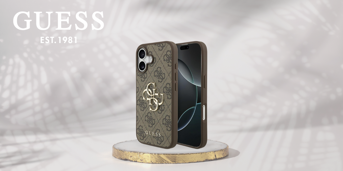 Dėklas Guess 4G Big Logo skirtas iPhone 17 rudos spalvos aprašymas - Prekės nuotrauka