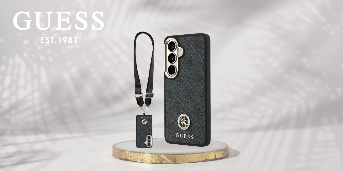 Dėklas Guess 4G Big Rhinestone Triangle Strap MagSafe for Samsung Galaxy S26 juodos spalvos aprašymas - Prekės nuotrauka Dėklas Guess 4G Big Rhinestone Triangle Strap MagSafe for Samsung Galaxy S26 juodos spalvos aprašymas - Prekės nuotrauka
