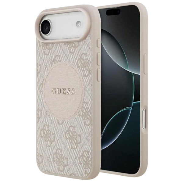 Dėklas Guess 4G Circle Classic Logo MagSafe skirtas Apple iPhone Air rožinės spalvos aprašymas - Prekės nuotrauka