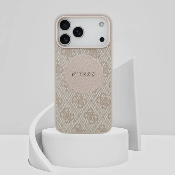 Dėklas Guess 4G Circle Classic Logo MagSafe skirtas Apple iPhone 17 Pro Max pink aprašymas - Prekės nuotrauka