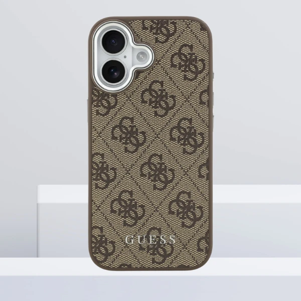Dėklas Guess 4G Classic Logo MagSafe skirtas Apple iPhone 17 rudos spalvos aprašymas - Prekės nuotrauka Dėklas Guess 4G Classic Logo MagSafe skirtas Apple iPhone 17 rudos spalvos aprašymas - Prekės nuotrauka