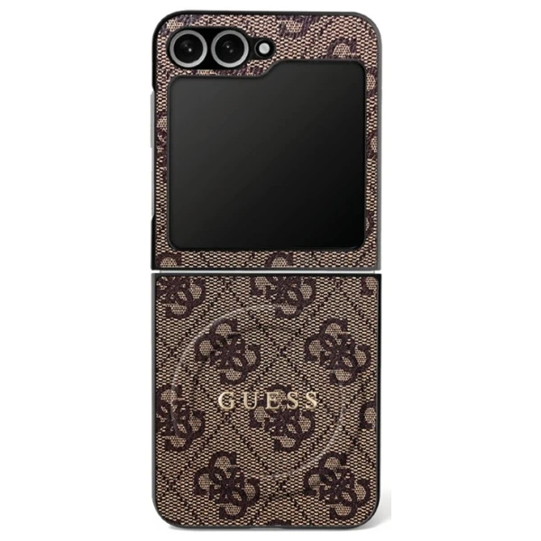 Dėklas Guess 4G Classic MagSafe skirtas Samsung Galaxy Z Flip7 rudos spalvos aprašymas - Prekės nuotrauka Dėklas Guess 4G Classic MagSafe skirtas Samsung Galaxy Z Flip7 rudos spalvos aprašymas - Prekės nuotrauka