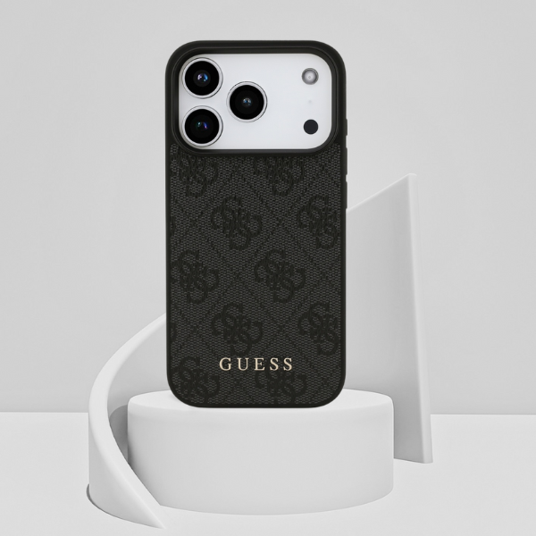 Dėklas Guess 4G Classic skirtas iPhone 18 Pro / iPhone 17 Pro juodas aprašymas - Prekės nuotrauka