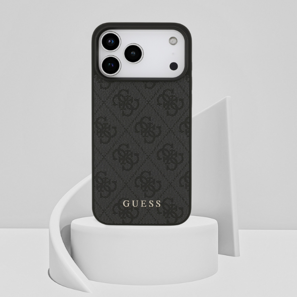 Dėklas Guess 4G Classic skirtas iPhone 18 Pro Max / iPhone 17 Pro Max juodas aprašymas - Prekės nuotrauka