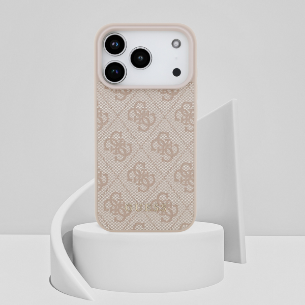 Dėklas Guess 4G Classic skirtas iPhone 18 Pro / iPhone 17 Pro pink aprašymas - Prekės nuotrauka