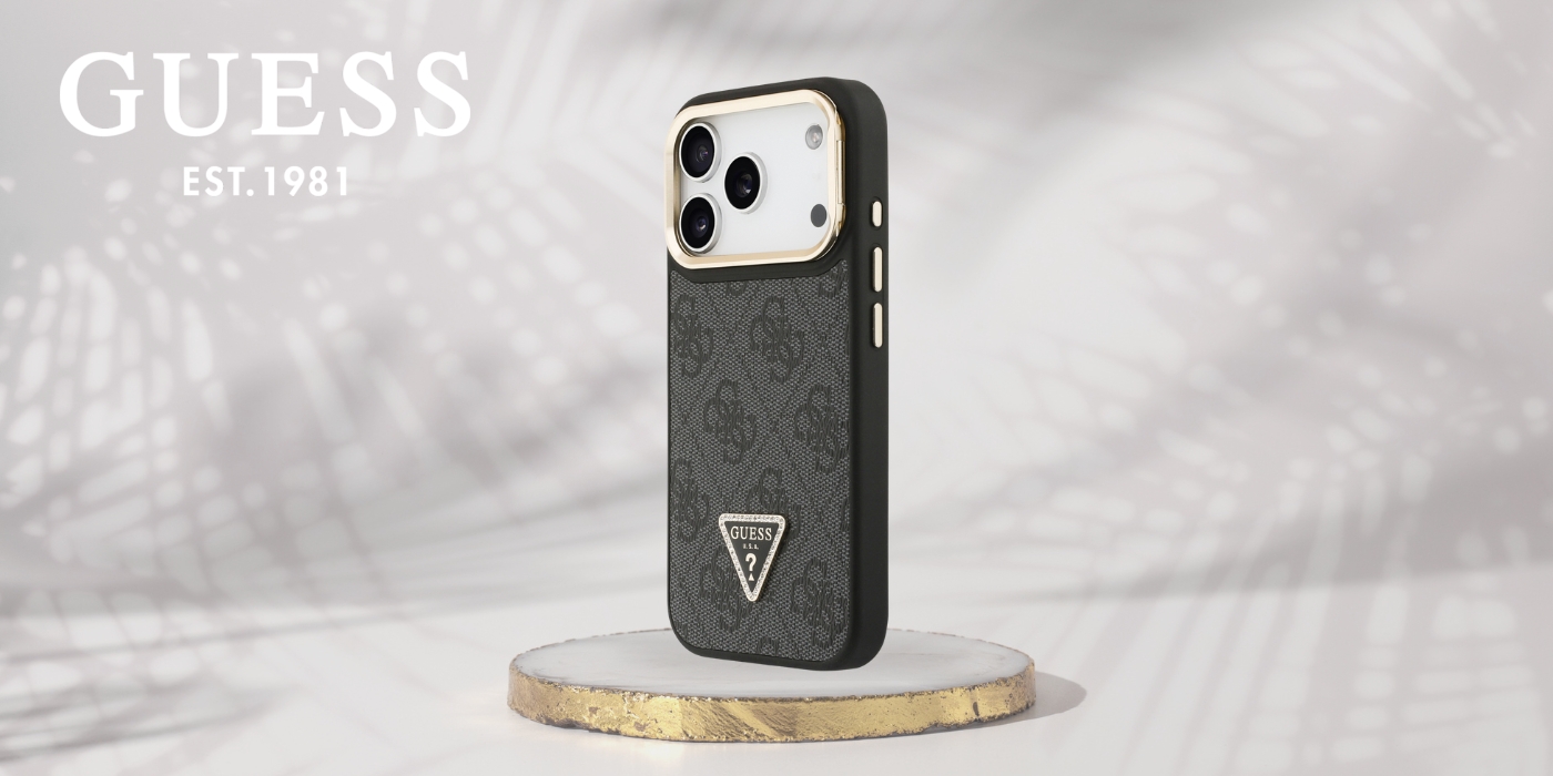 Dėklas Guess 4G PU Triangle Logo & Stir Camera Magsafe skirtas Apple iPhone 17 Pro juodos spalvos aprašymas - Prekės nuotrauka