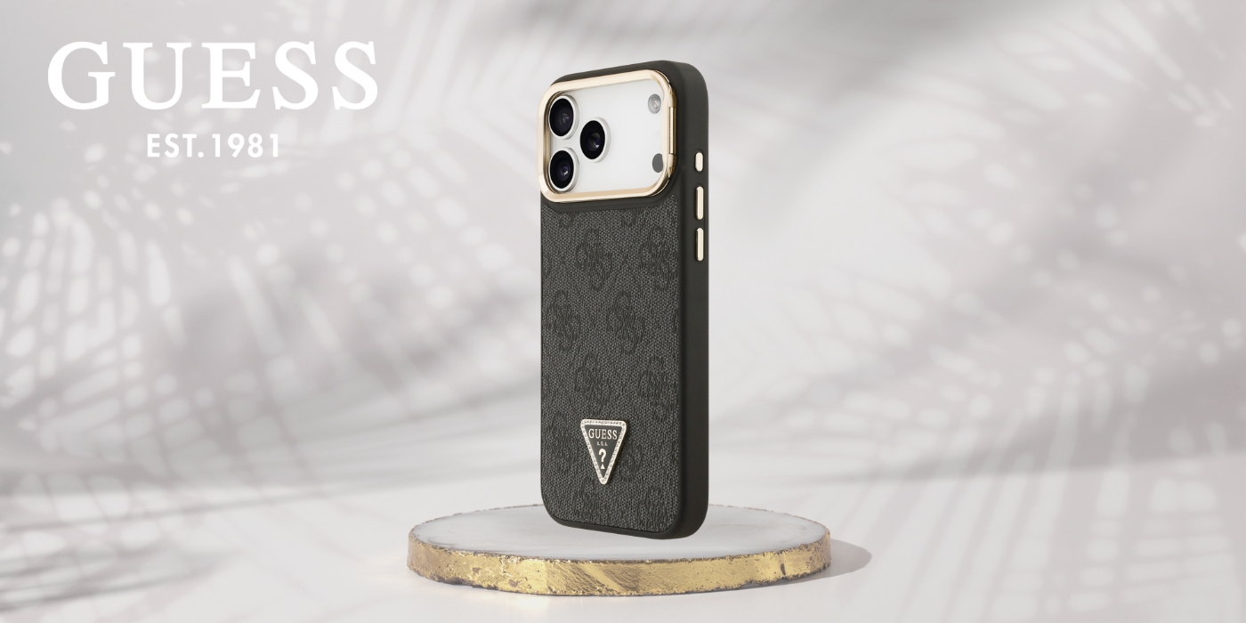 Dėklas Guess 4G PU Triangle Logo & Stir Camera Magsafe skirtas Apple iPhone 17 Pro Max juodos spalvos aprašymas - Prekės nuotrauka