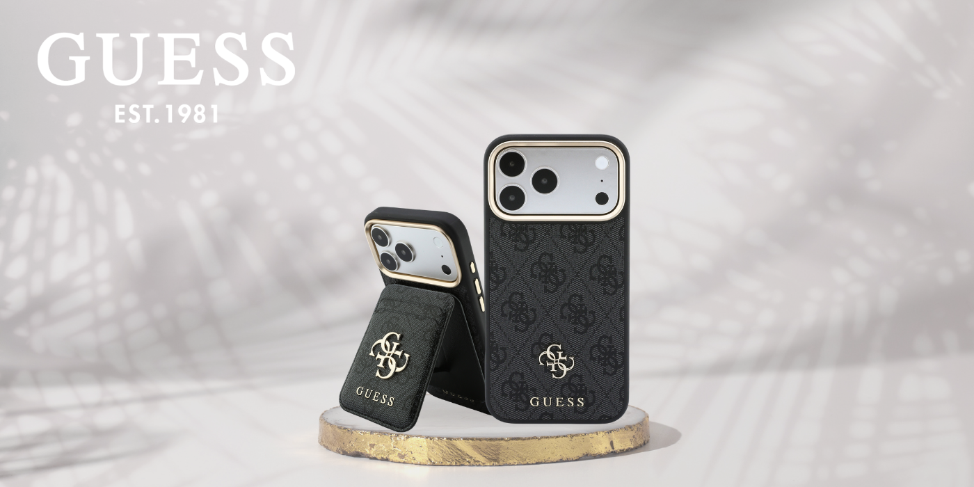 Dėklas Guess 4G su Magsafe pinigine, skirtas iPhone 18 Pro / 17 Pro, juodas aprašymas - Prekės nuotrauka