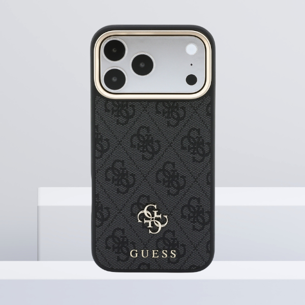 Dėklas Guess 4G su pinigine ir dirželiu Magsafe, skirtas iPhone 18 Pro / 17 Pro, rudas aprašymas - Prekės nuotrauka