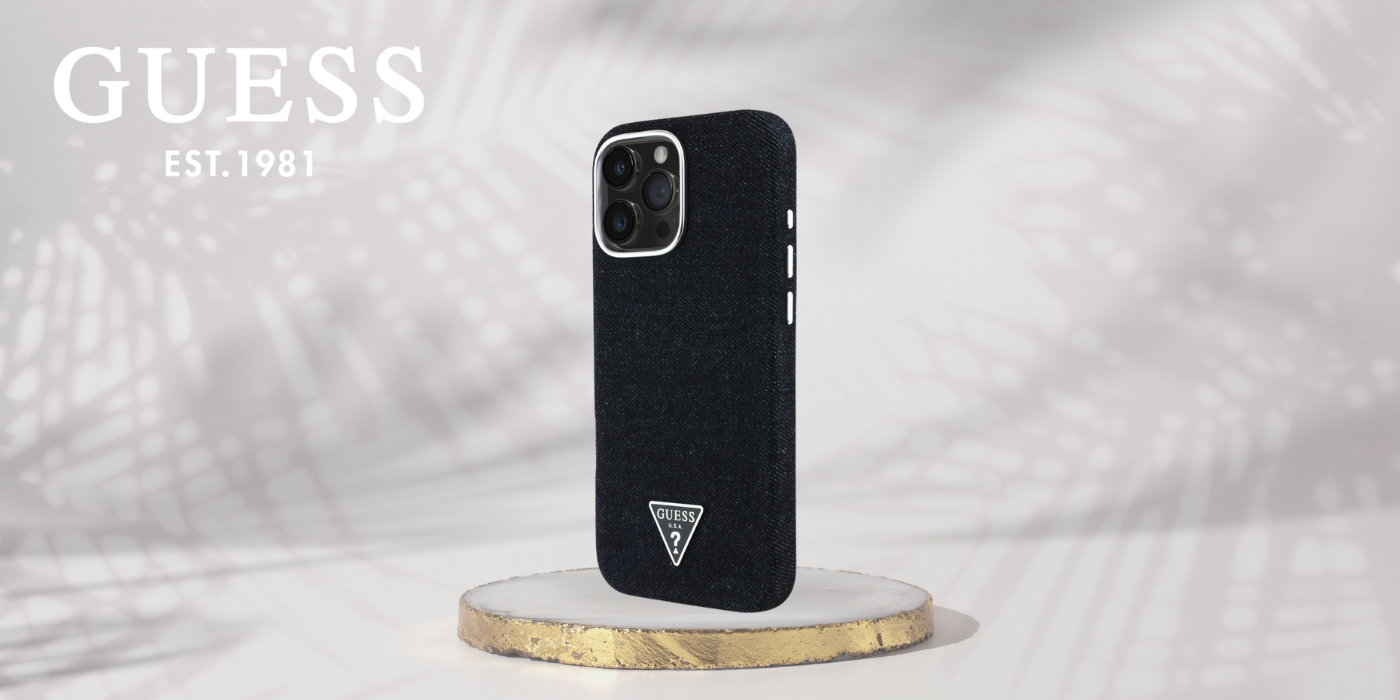 Dėklas Guess Denim Triangle Logo MagSafe Apple iPhone 16 Pro juodos spalvos aprašymas - Prekės nuotrauka Dėklas Guess Denim Triangle Logo MagSafe Apple iPhone 16 Pro juodos spalvos aprašymas - Prekės nuotrauka