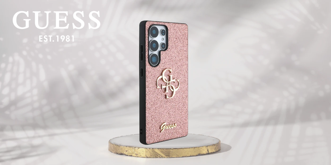 Dėklas Guess Fixed Glitter Big 4G Metal Logo skirtas Samsung Galaxy S25 Ultra rožinės spalvos aprašymas - Prekės nuotrauka Dėklas Guess Fixed Glitter Big 4G Metal Logo skirtas Samsung Galaxy S25 Ultra rožinės spalvos aprašymas - Prekės nuotrauka