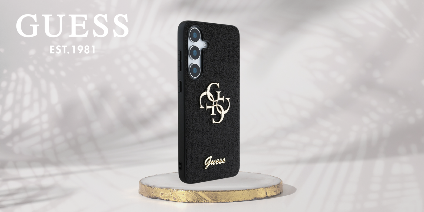 Dėklas Guess Fixed Glitter Big 4G Metal Logo to Samsung Galaxy S25+ juodos spalvos aprašymas - Prekės nuotrauka Dėklas Guess Fixed Glitter Big 4G Metal Logo to Samsung Galaxy S25+ juodos spalvos aprašymas - Prekės nuotrauka