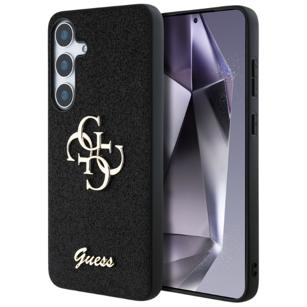 Dėklas Guess Fixed Glitter Big 4G Metal Logo to Samsung Galaxy S25+ juodos spalvos aprašymas - Prekės nuotrauka Dėklas Guess Fixed Glitter Big 4G Metal Logo to Samsung Galaxy S25+ juodos spalvos aprašymas - Prekės nuotrauka