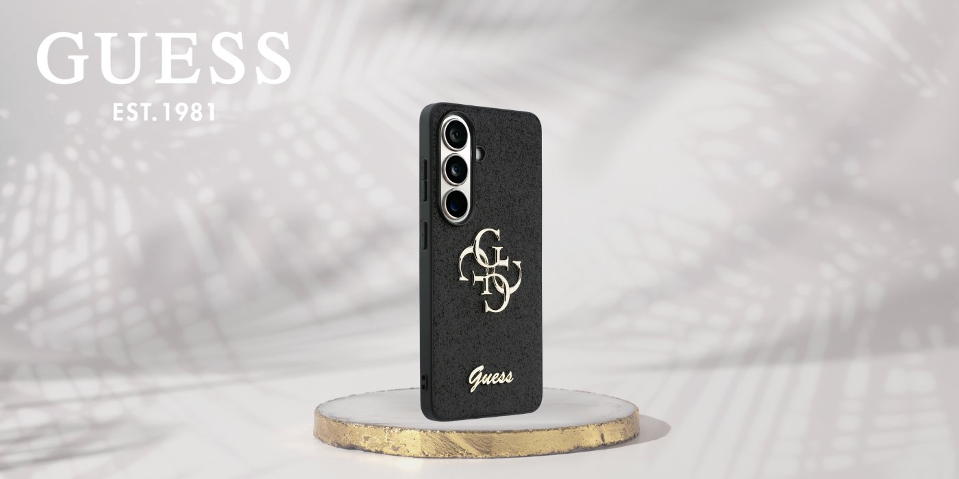 Dėklas Guess Fixed Glitter Big 4G Metal Logo Samsung Galaxy S26 juodos spalvos aprašymas - Prekės nuotrauka
