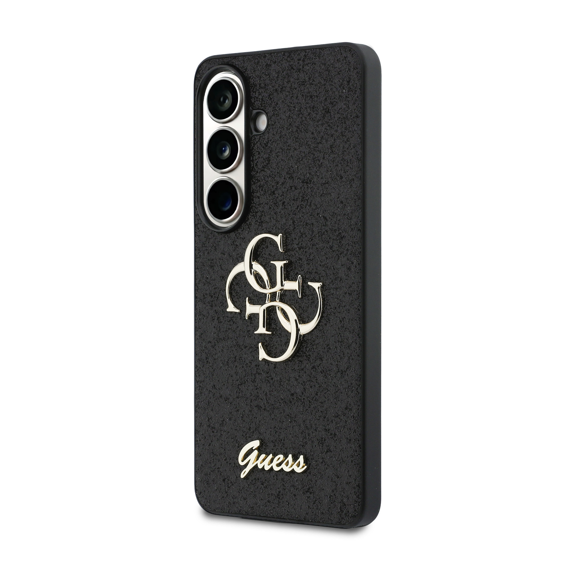 Dėklas Guess Fixed Glitter Big 4G Metal Logo Samsung Galaxy S26 juodos spalvos aprašymas - Prekės nuotrauka