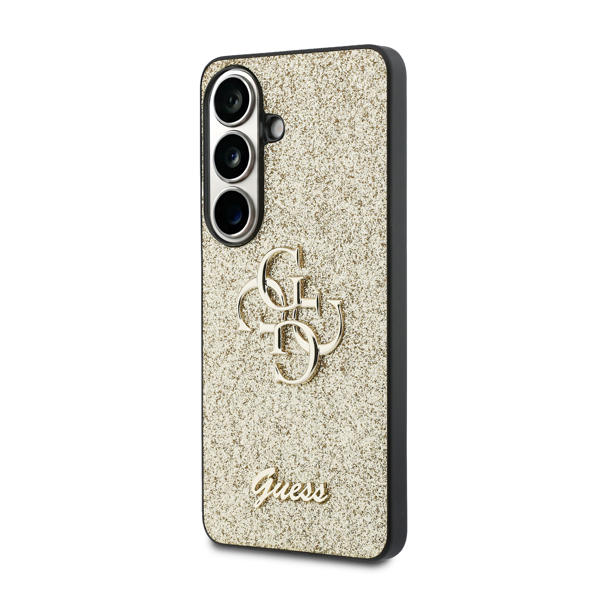 Dėklas Guess Fixed Glitter Big 4G Metal Logo Samsung Galaxy S26 auksinis aprašymas - Prekės nuotrauka