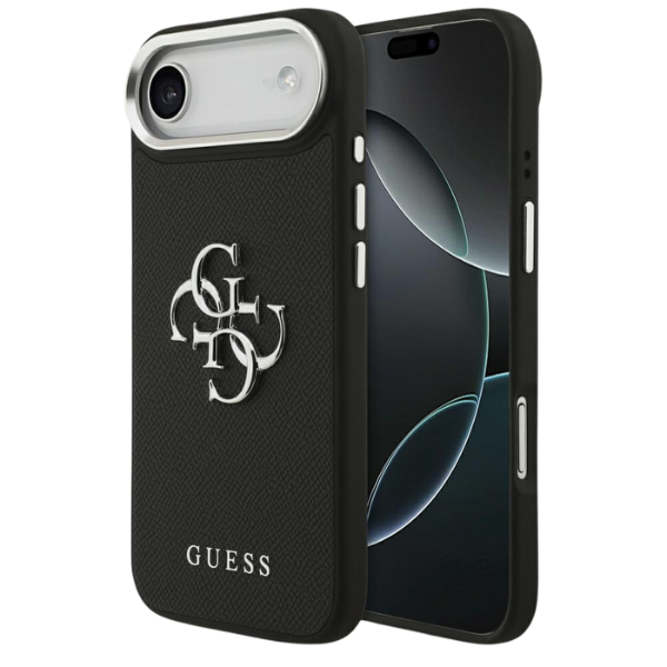 Dėklas Guess Grained Big 4G Classic Logo for Apple iPhone Air juodos spalvos aprašymas - Prekės nuotrauka Dėklas Guess Grained Big 4G Classic Logo for Apple iPhone Air juodos spalvos aprašymas - Prekės nuotrauka