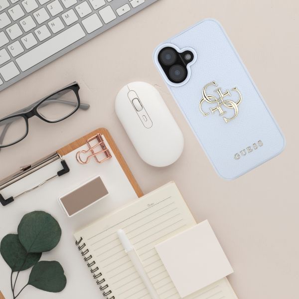 Dėklas Guess Grained Big 4G Logo Small Classic Logo Apple iPhone 16 mėlynas aprašymas - Prekės nuotrauka Dėklas Guess Grained Big 4G Logo Small Classic Logo Apple iPhone 16 mėlynas aprašymas - Prekės nuotrauka