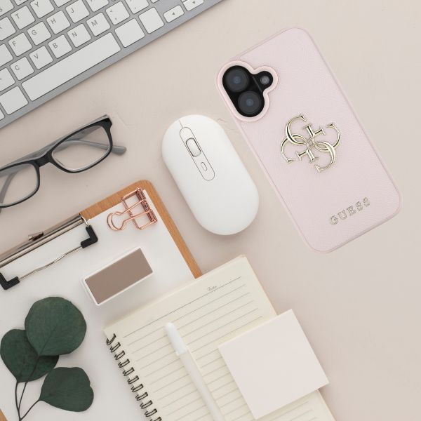Dėklas Guess Grained Big 4G Logo Small Classic Logo Apple iPhone 16 rožinės spalvos aprašymas - Prekės nuotrauka Dėklas Guess Grained Big 4G Logo Small Classic Logo Apple iPhone 16 rožinės spalvos aprašymas - Prekės nuotrauka