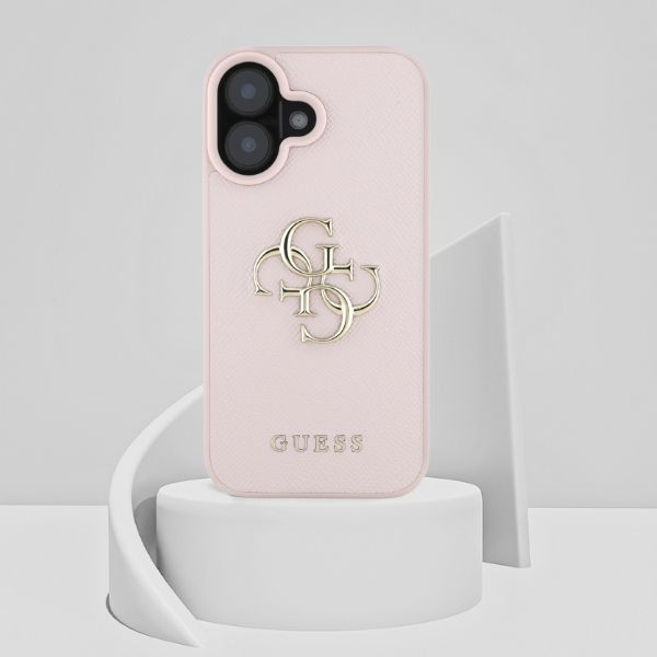 Dėklas Guess Grained Big 4G Logo Small Classic Logo Apple iPhone 16 rožinės spalvos aprašymas - Prekės nuotrauka Dėklas Guess Grained Big 4G Logo Small Classic Logo Apple iPhone 16 rožinės spalvos aprašymas - Prekės nuotrauka